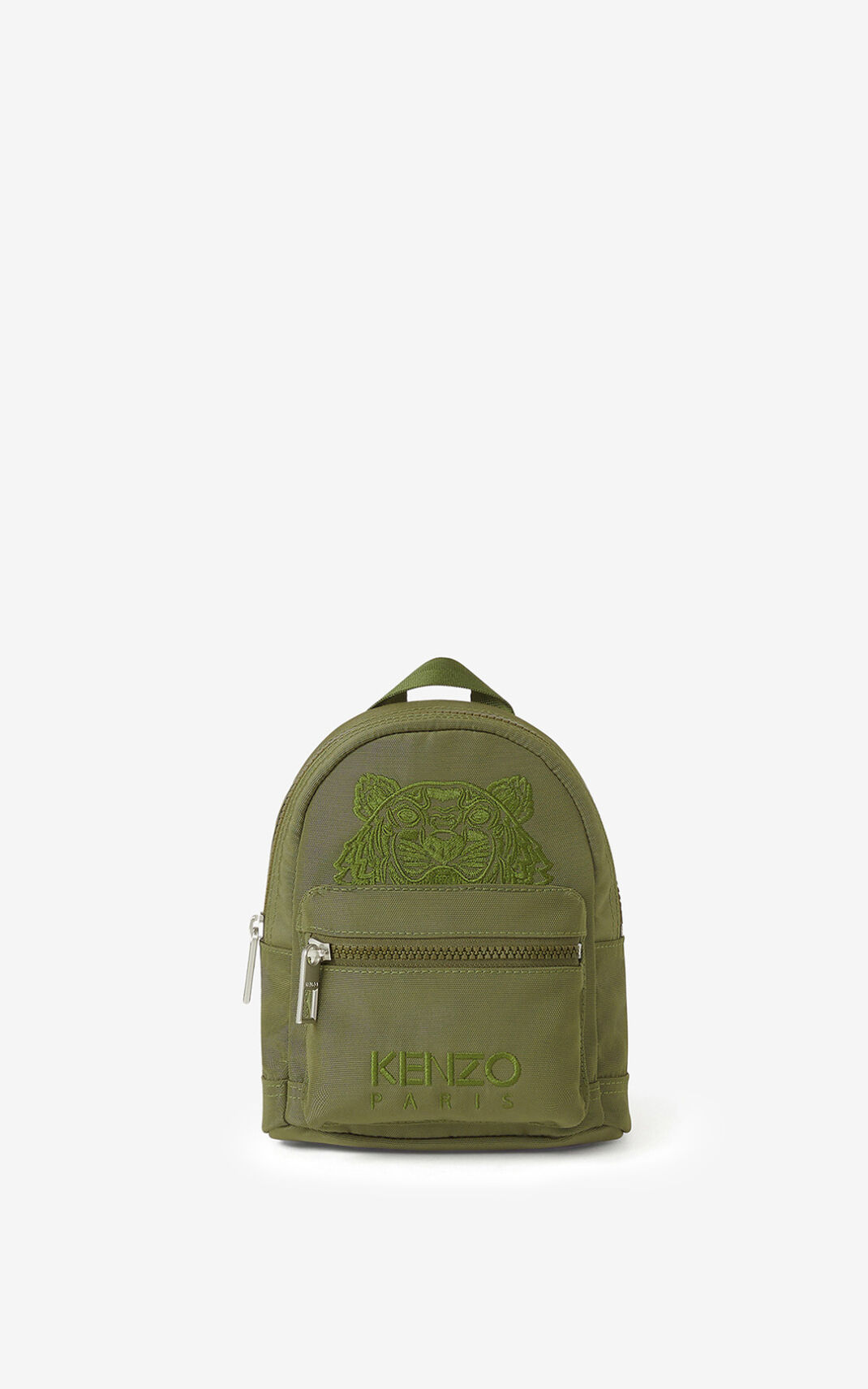 Mochila Kenzo Mini Lona Kampus Tiger Feminino - Verde Oliva | 658CTNZLA